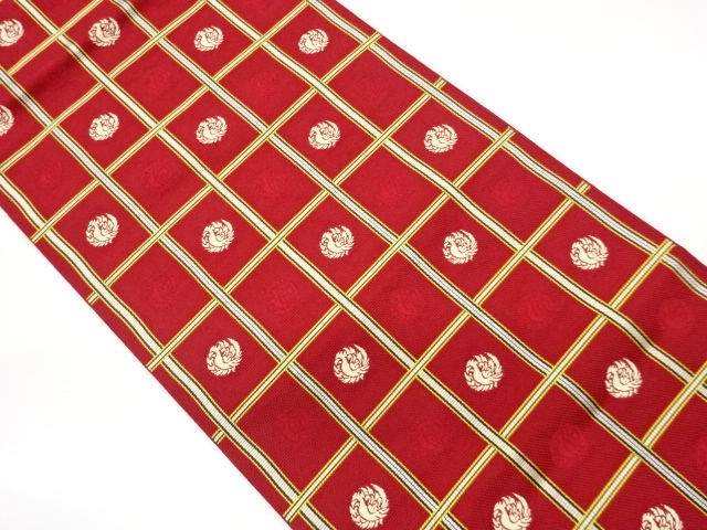 JAPANESE NAGOYA OBI / CHIKUZEN HAKATA / WOVEN PHOENIX